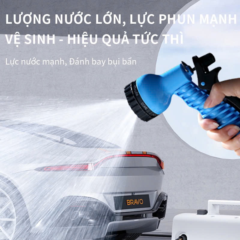 Rửa xe bằng vòi xịt tia mạnh